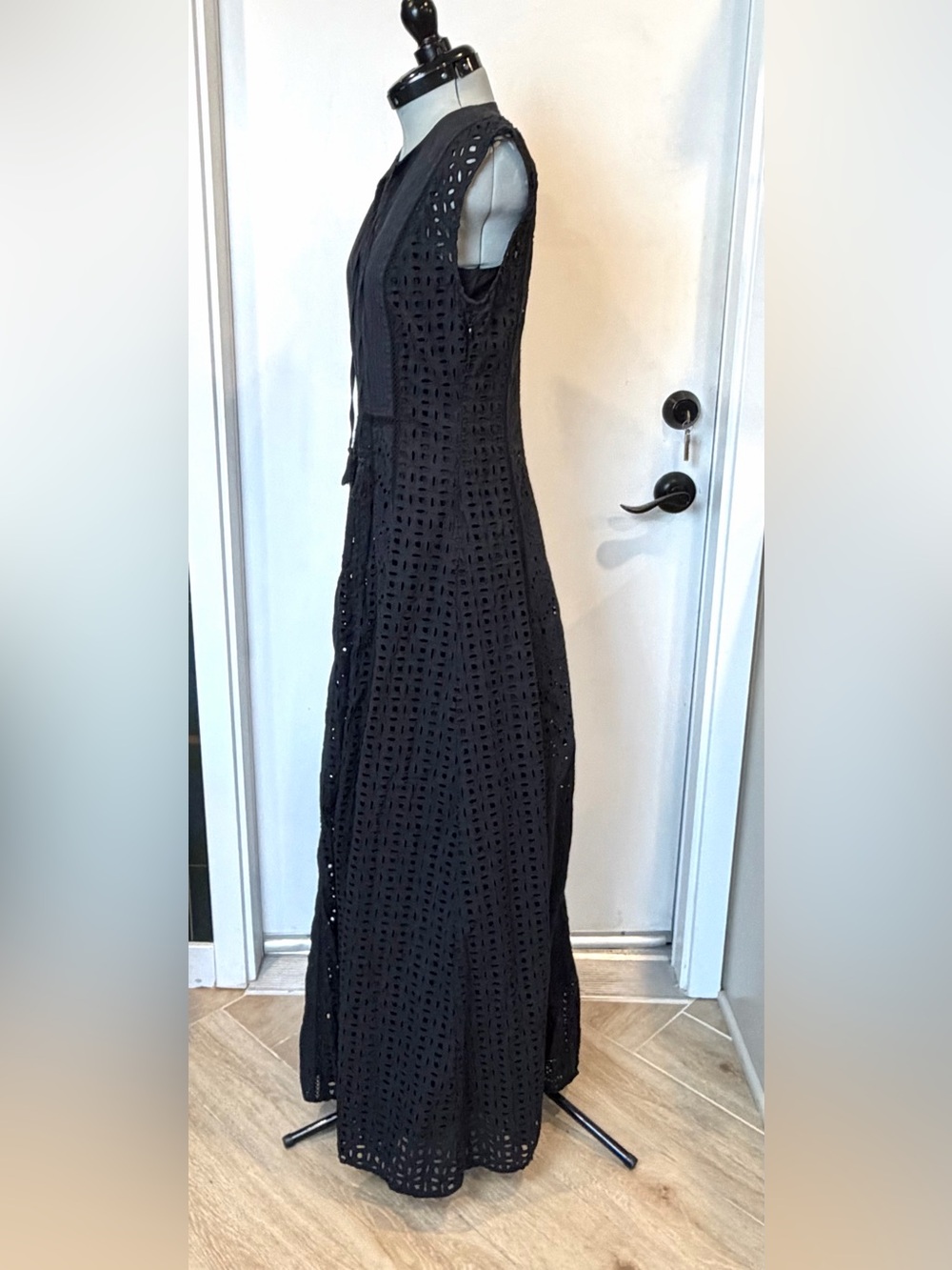 Veronica Beard Alina Cotton Eyelet Maxi Dress, Black, 0, EUC - Picture 11 of 16